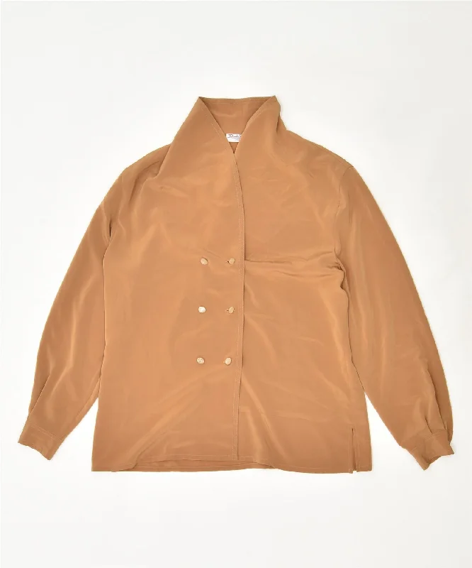 RENATO BALESTRA Womens Shirt Blouse IT 48 XL Beige Polyester Vintage Elegant High-Low Short Shirt RENATO BALESTRA Womens Shirt Blouse IT 48 XL Beige Polyester Vintage Elegant High-Low Short Shirt