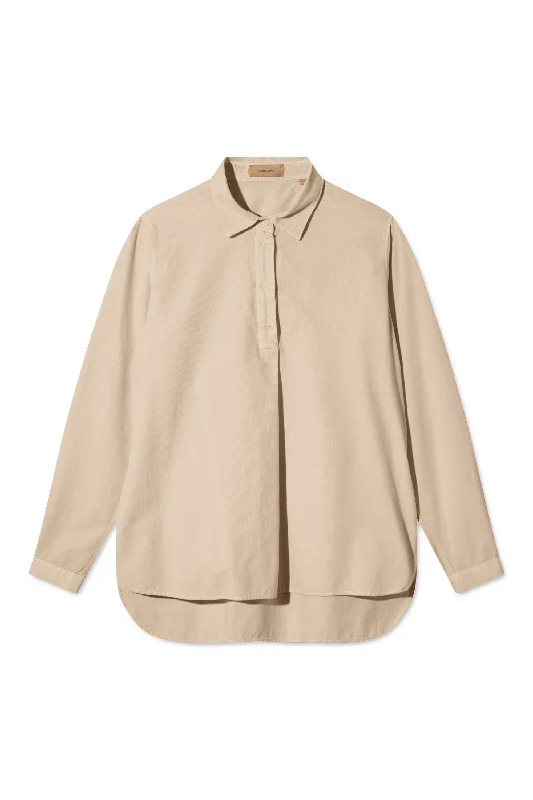 STINE SHIRT BEIGE Chic Silk Short Sleeve Shirt