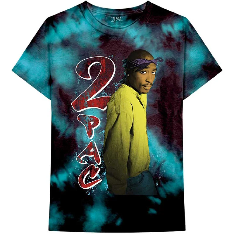 Tupac | Official Band T-Shirt | Vintage Tupac (Dye-Wash) Basic T-Shirt Crew Neck Short Sleeve