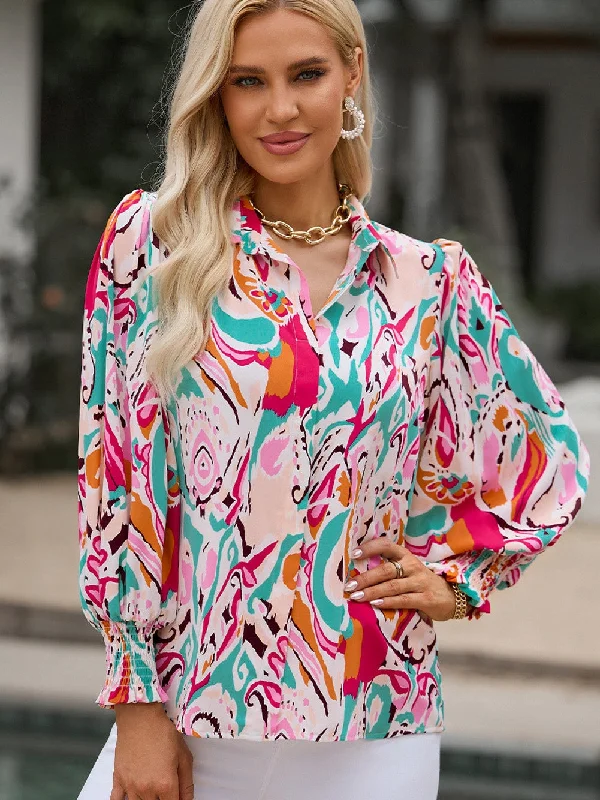Casual Polo Printed Zipper Lapel Long Sleeve T-shirt Ribbed T-Shirt High Neck Heavyweight Casual Polo Printed Zipper Lapel Long Sleeve T-shirt Ribbed T-Shirt High Neck Heavyweight