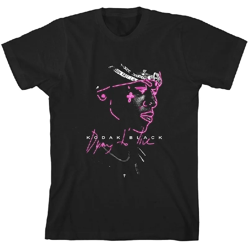Kodak Black | Official Band T-Shirt | Neon Outline V-Neck T-Shirt Long Sleeve Cotton Kodak Black | Official Band T-Shirt | Neon Outline V-Neck T-Shirt Long Sleeve Cotton