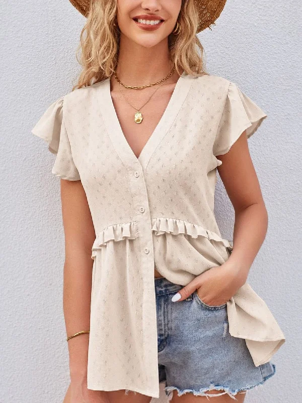 Sheer Waist Detail Short Sleeve T-Shirt Sequined Glittery Shiny
