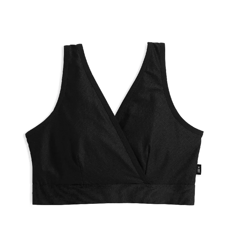 Adaptable Crossover Cutout Bra - Traveler Black Soft Stretch Bra