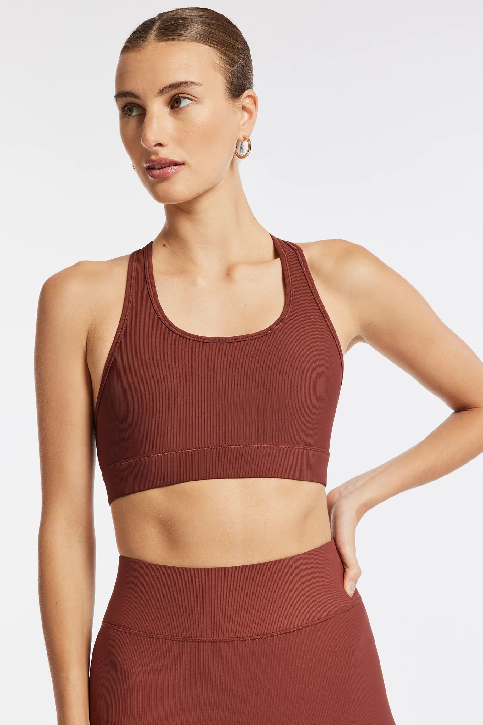 Center Stage Rib Bra Soft Lace Bralette