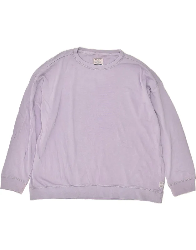FAT FACE Womens Loose Fit Sweatshirt Jumper UK 22 3XL Purple Cotton Hoodie with Toggle Buttons Decorative Unique FAT FACE Womens Loose Fit Sweatshirt Jumper UK 22 3XL Purple Cotton Hoodie with Toggle Buttons Decorative Unique
