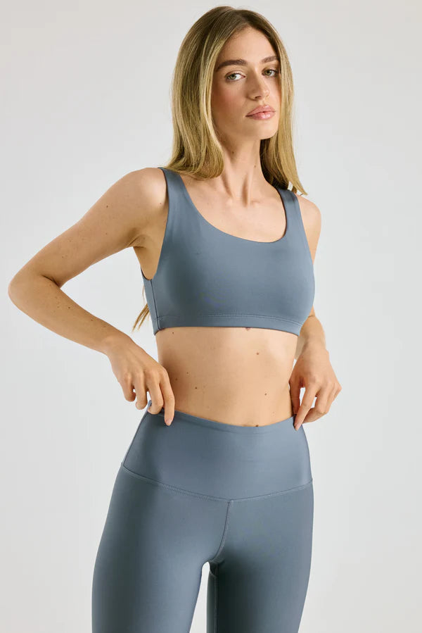 Recycled Scoop Bra in Steel Grey Stylish Lace Bralette