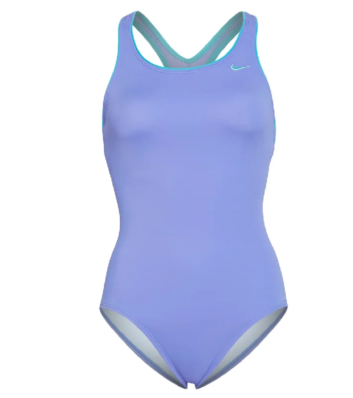 Nike Women's Solid Powerback Chlorine Resistant One Piece Swimsuit Sapphire Strap Bikini Set Nike Women's Solid Powerback Chlorine Resistant One Piece Swimsuit Sapphire Strap Bikini Set