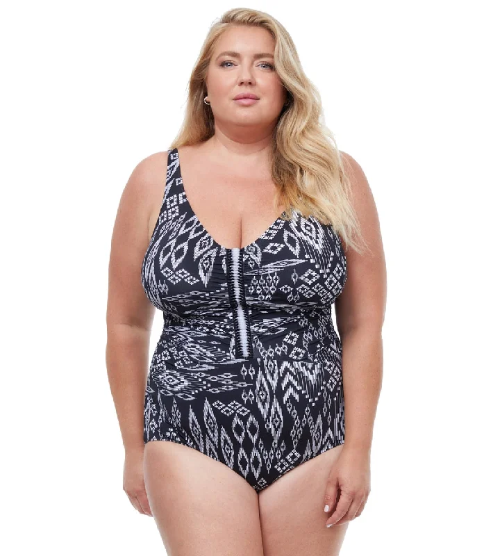 Profile by Gottex Women's Plus Size Pervian Nights V Neck One Piece Swimsuit Monokini Swimsuit Design Profile by Gottex Women's Plus Size Pervian Nights V Neck One Piece Swimsuit Monokini Swimsuit Design
