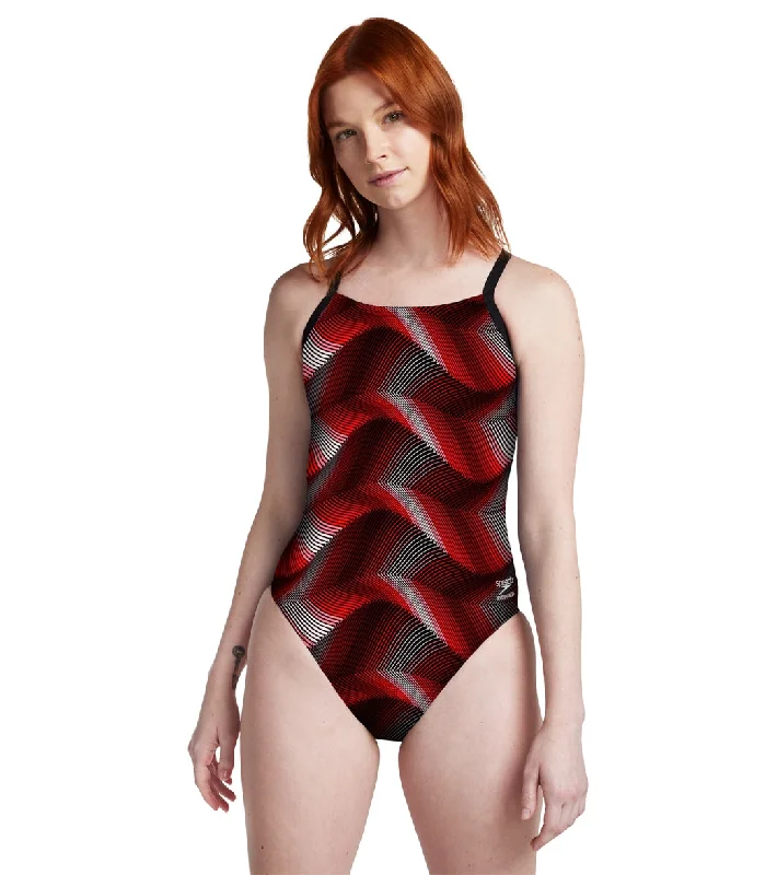 Speedo Women's Precision Strappy Crossback One Piece Swimsuit Team Red Comfortable Swim Shorts Speedo Women's Precision Strappy Crossback One Piece Swimsuit Team Red Comfortable Swim Shorts