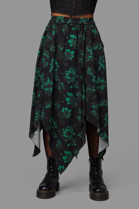 Haunted Bloom Floral Skirt low waist skirt