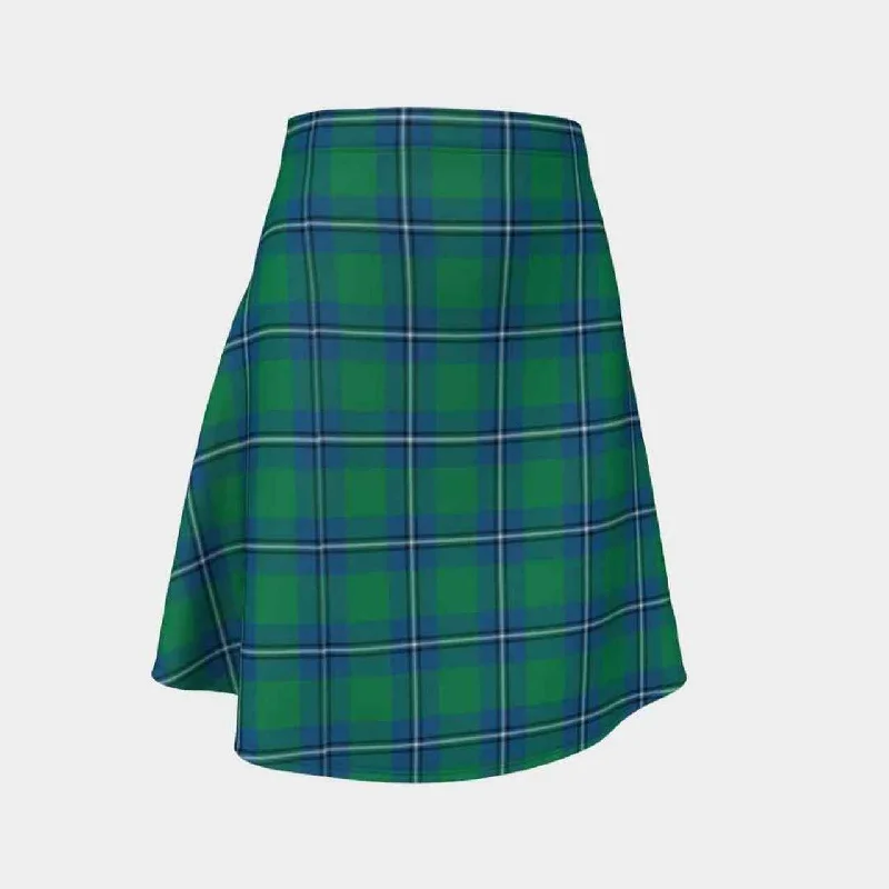 Irvine Ancient Tartan Flared Skirt silk skirt luxurious